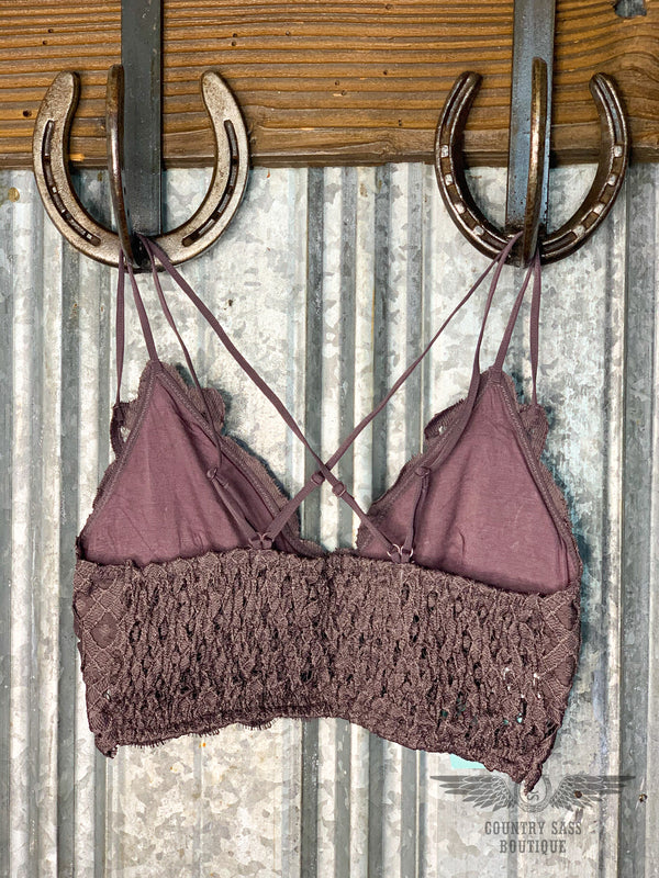 Midnight Raschel Lace Bralette